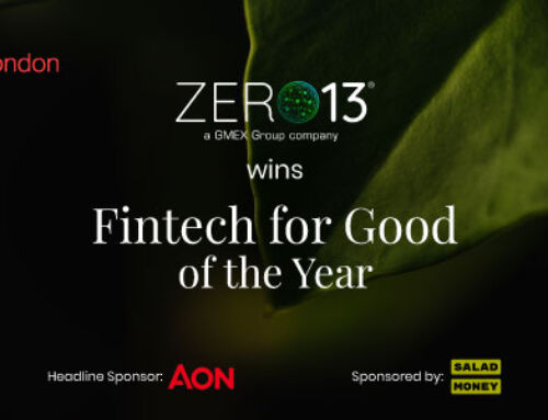 ZERO13 is awarded Fintech for Good of the Year by London Fintech Awards